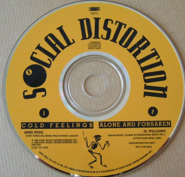 Social Distortion : Cold Feelings (CD, Single, Promo)