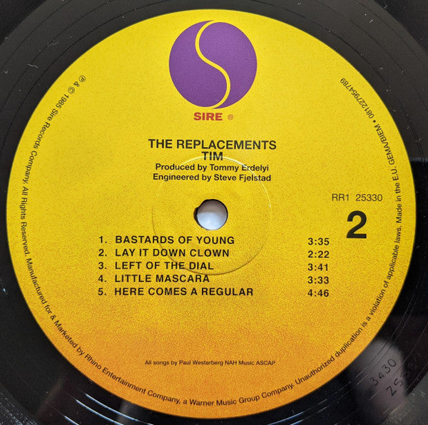The Replacements : Tim (LP, Album, RE)