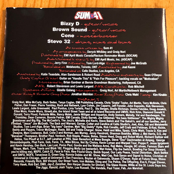 Sum 41 : All Killer No Filler (CD, Album, Club, Enh)
