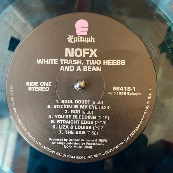 NOFX : White Trash, Two Heebs And A Bean (LP, Album, RE, Blu)