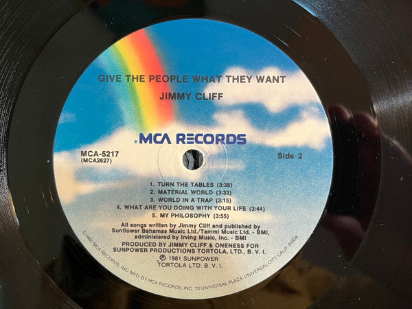 Jimmy Cliff : Give The People What They Want (LP, Album, Pin)