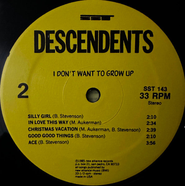 Descendents : I Don't Want To Grow Up (LP, Album, RE)