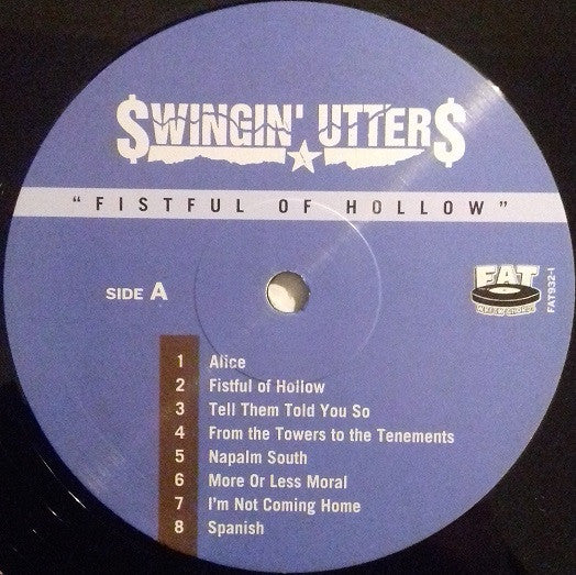 Swingin' Utters : Fistful Of Hollow (LP, Album)
