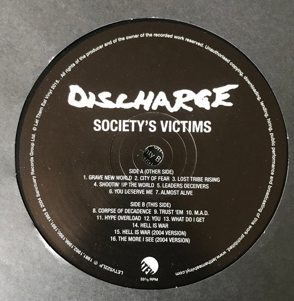 Discharge : Society's Victims, Volume 2 (2xLP, Comp)