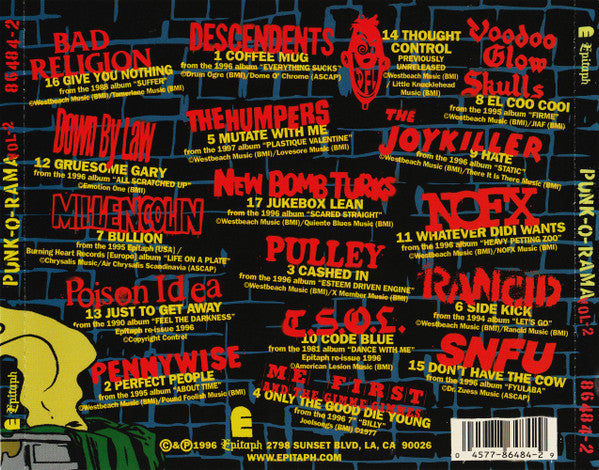 Various : Punk O Rama Vol. 2 (CD, Comp)