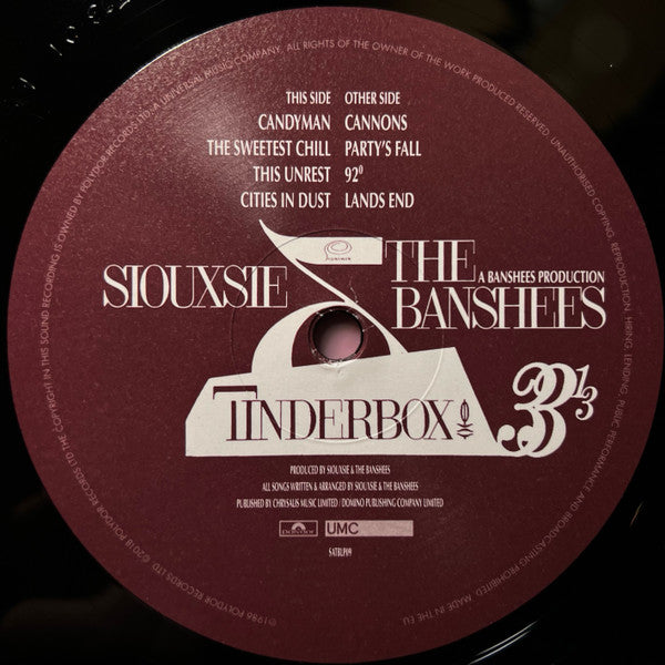 Siouxsie & The Banshees : Tinderbox (LP, Album, RE, RM, 180)