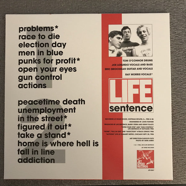 Life Sentence : Life Sentence (LP, Album, Ltd, RE)