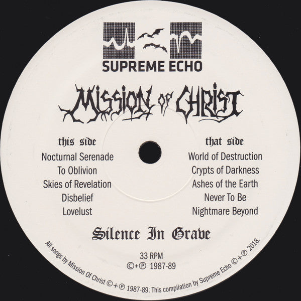 Mission Of Christ : Silence In Grave + Realms Of Evil (LP, Album, RM + Flexi, 7", EP, RM + Comp, Dlx)