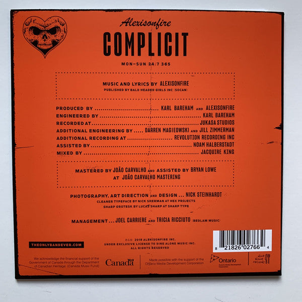 Alexisonfire : Complicit  (7", S/Sided, Single, Etch, Ltd)