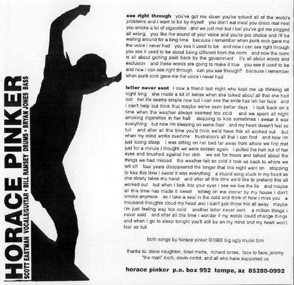 Face To Face / Horace Pinker : Recipe For Money (7")