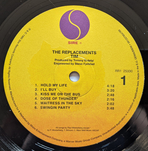 The Replacements : Tim (LP, Album, RE)