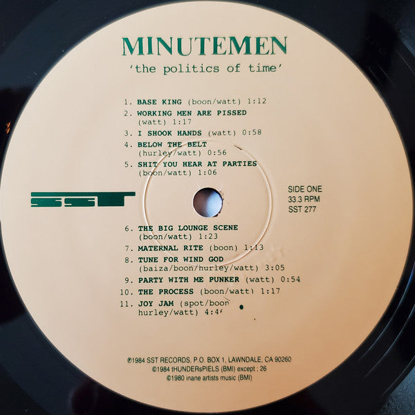 Minutemen : The Politics Of Time (LP, Album, RP)