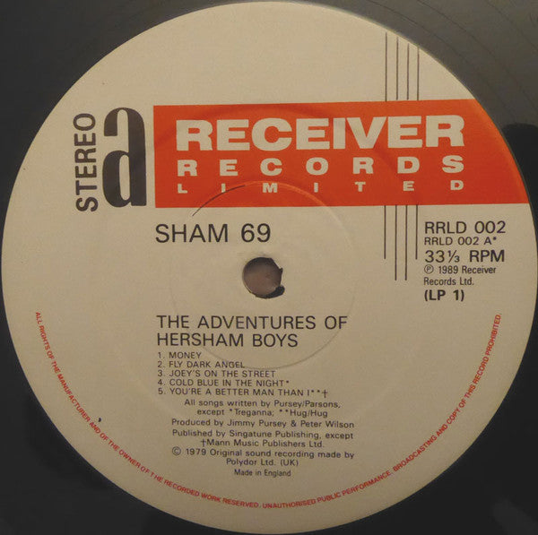 Sham 69 : The Adventures Of Hersham Boys / The Game (2xLP, Comp, RE)