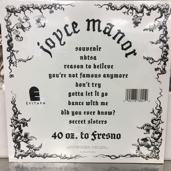 Joyce Manor : 40 Oz. To Fresno (LP, S/Sided, Album, Etch)
