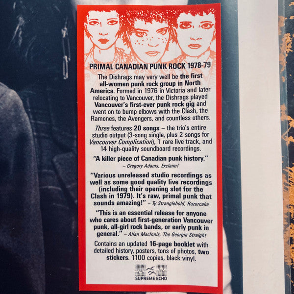 The Dishrags : Three (LP, Album, RE, RP)
