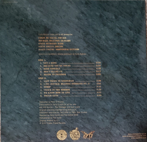 Cock Sparrer : Guilty As Charged (LP, Album, RE, RM, 180)