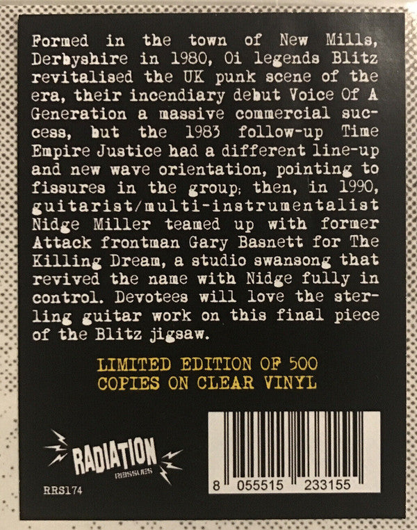 Blitz (3) : The Killing Dream (LP, Album, RSD, RE, Cle)