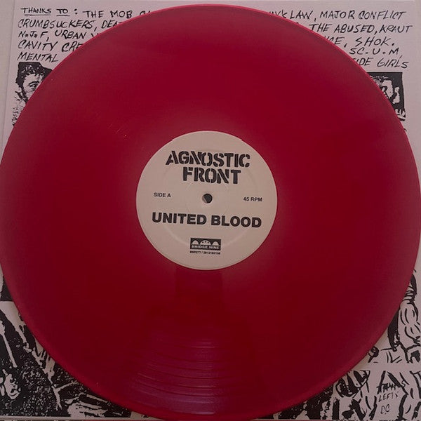 Agnostic Front : United Blood l.p. (LP, RM, RP, Red)