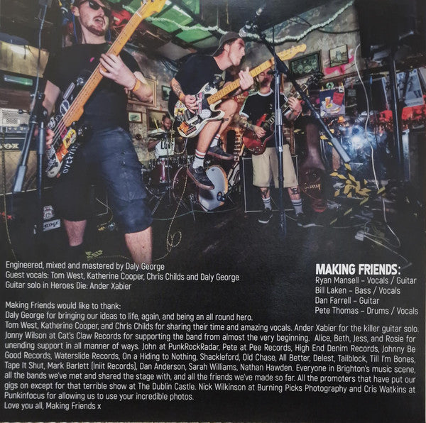 Making Friends (2) : Fine Dying (LP, Album, Ltd, Whi)