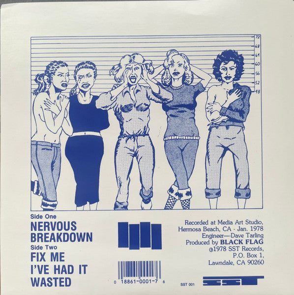 Black Flag : Nervous Breakdown (7", EP, RP, V18)
