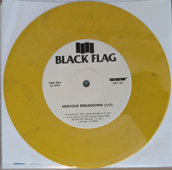 Black Flag : Nervous Breakdown (7", EP, RP, V18)