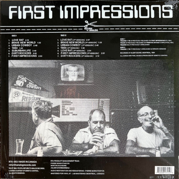 Genetic Control : First Impressions (LP, Ltd, RE, RP, Yel)
