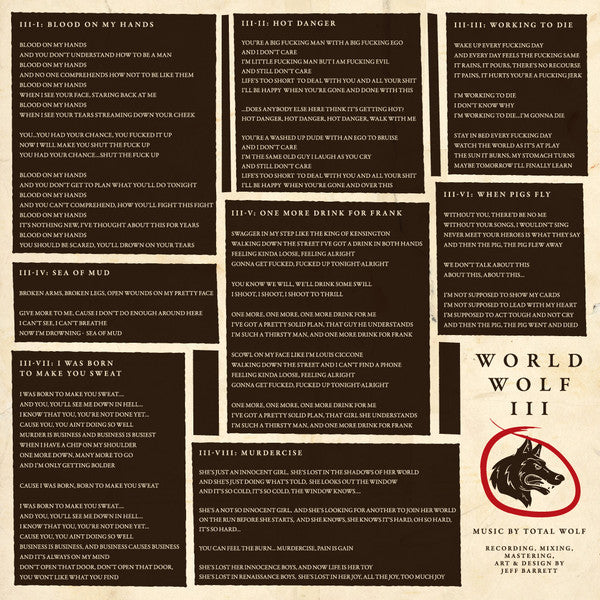 Total Wolf : World Wolf III / Defcon 4 (LP, Ltd, Dem)