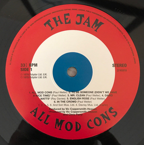 The Jam : All Mod Cons (LP, Album, RE, 180)