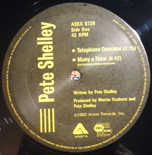 Pete Shelley : Telephone Operator (12")