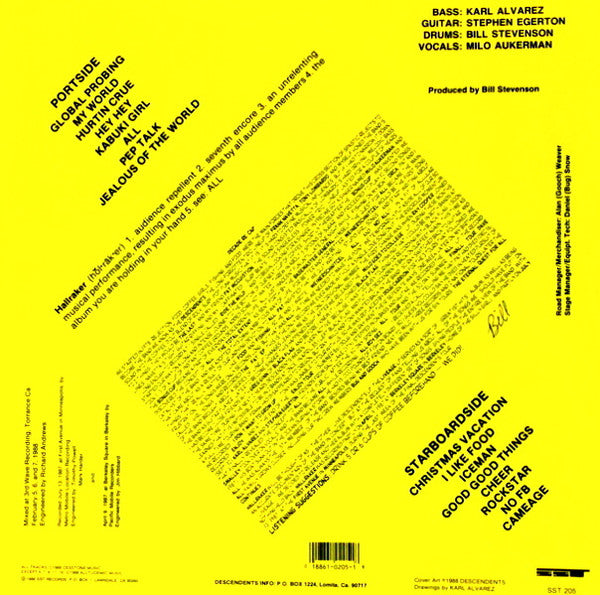 Descendents : Hallraker (LP, Album, RP)