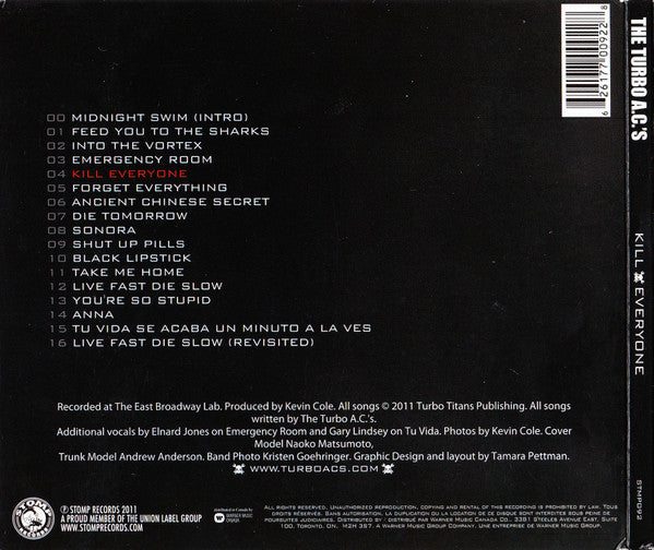 The Turbo A.C.'s : Kill Everyone (CD, Album, Dig)