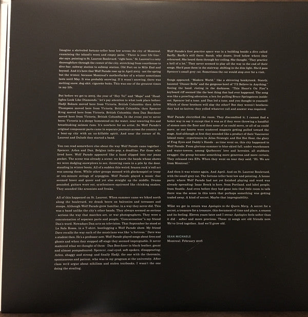 Wolf Parade : Apologies To The Queen Mary (LP, Album, RE, RM + LP, RM + LP + Comp, Dlx)