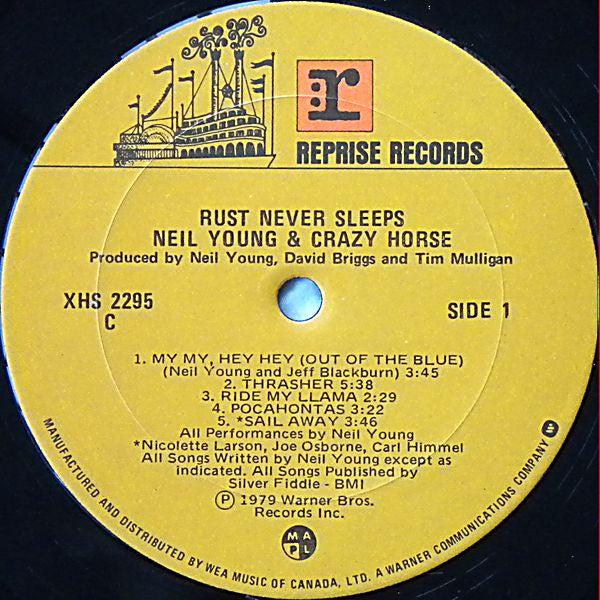 Neil Young & Crazy Horse : Rust Never Sleeps (LP, Album, Don)