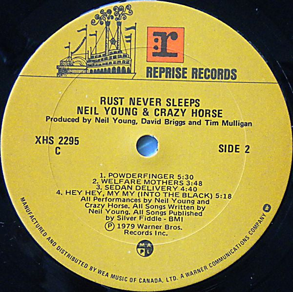 Neil Young & Crazy Horse : Rust Never Sleeps (LP, Album, Don)